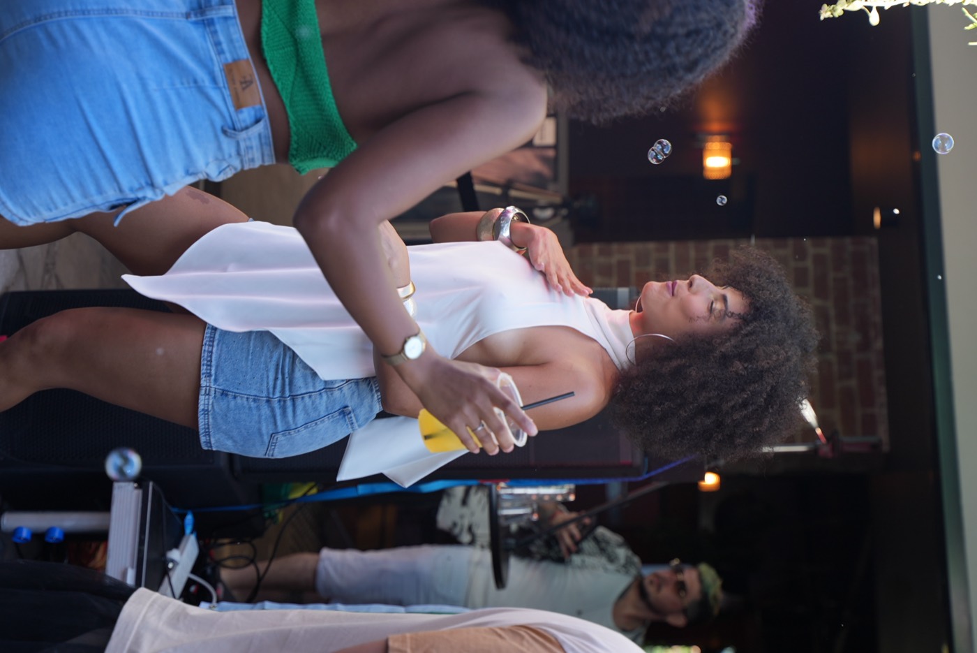 Live performance at the pool party
